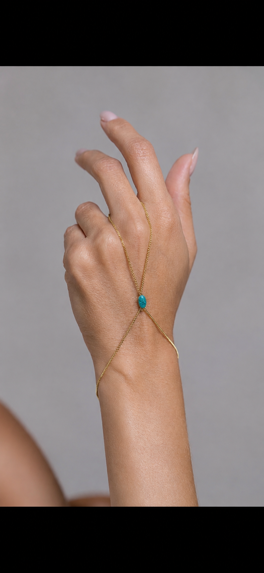 Pulseira de mão - Turquesa