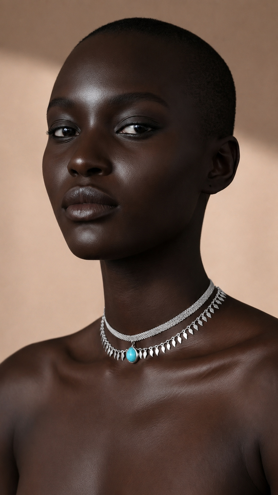 Choker Lux Prata - Turquesa