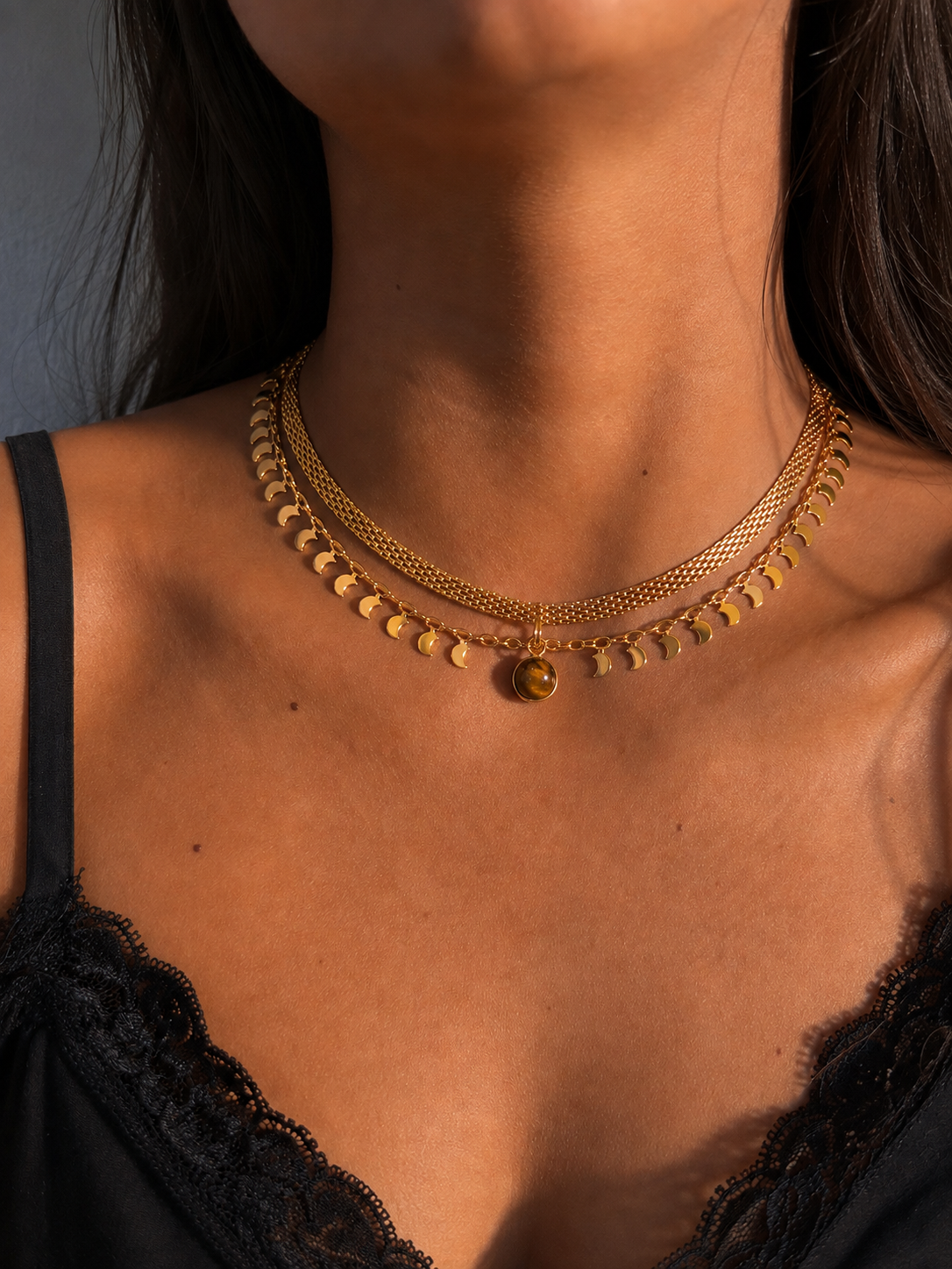 Choker Lux - Olho de Tigre