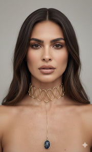 CHOKER Cobra Lazurita