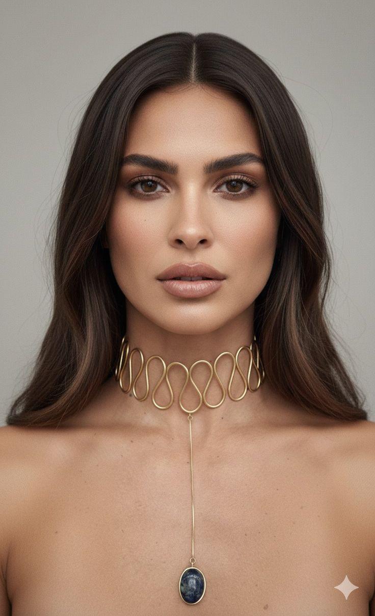 CHOKER Cobra Lazurita