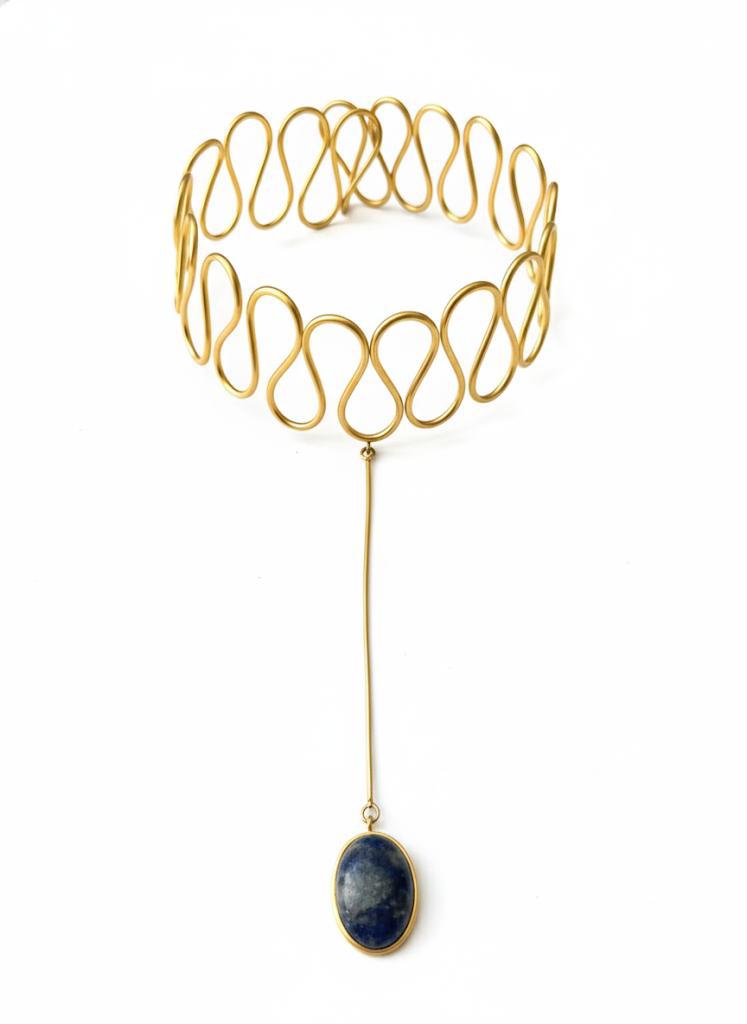 CHOKER Cobra Lazurita