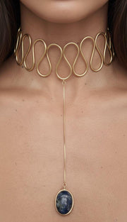 CHOKER Cobra Lazurita