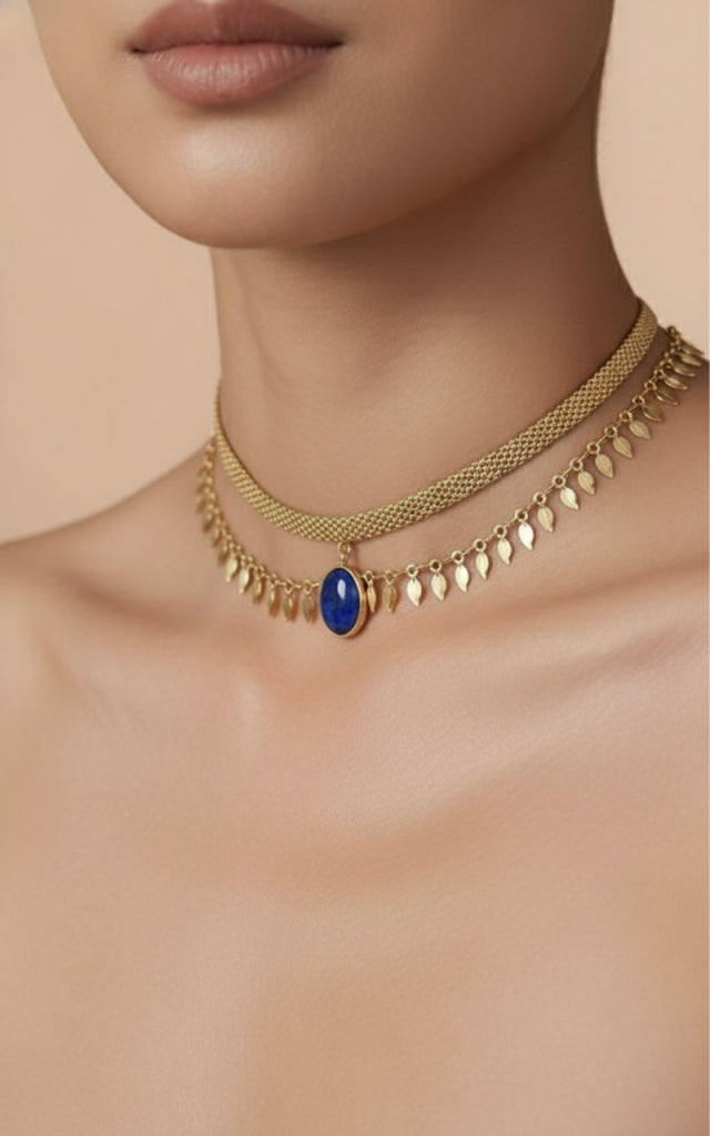 Choker Lux - Lazurita