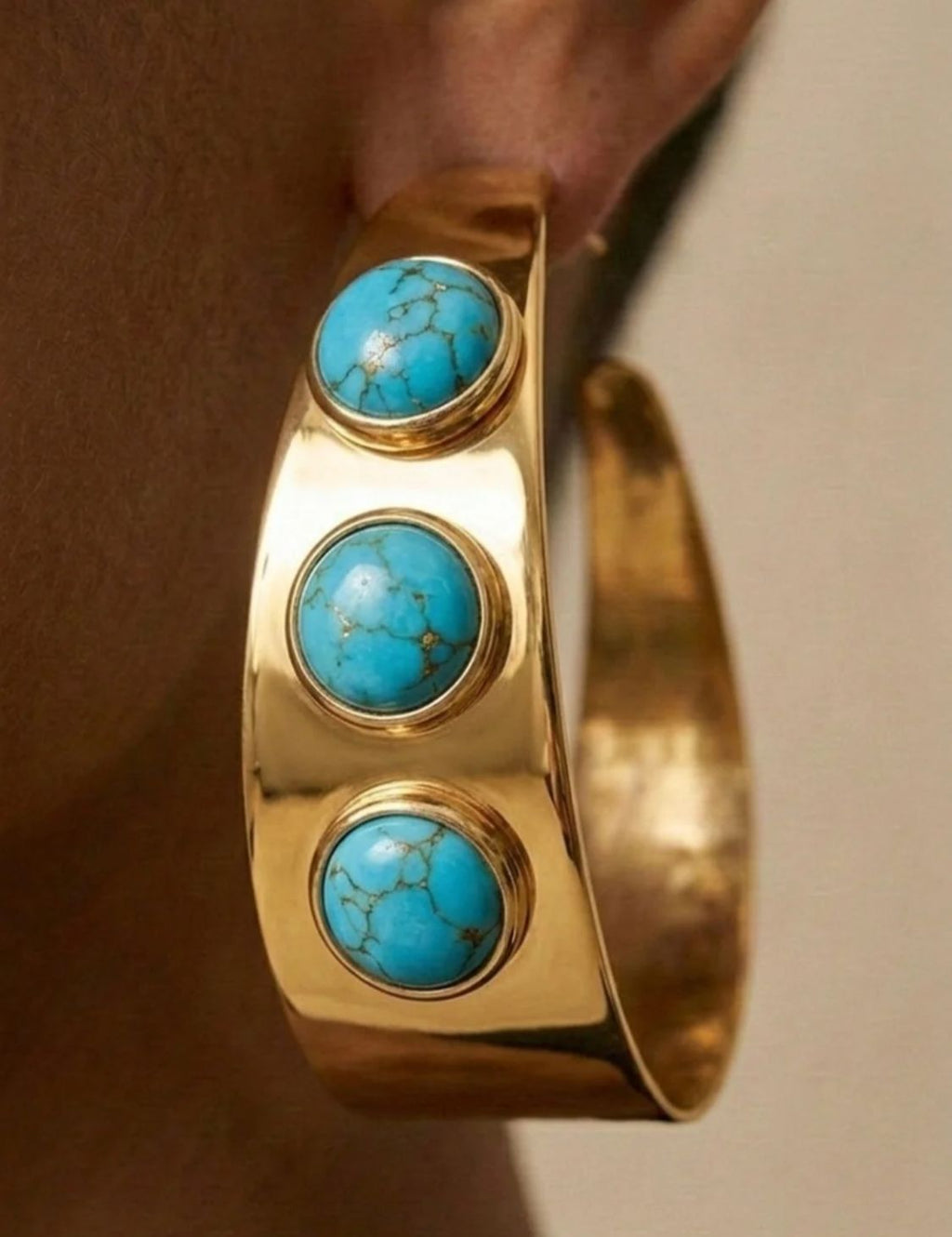 Brinco Argola Orbe - Turquesa