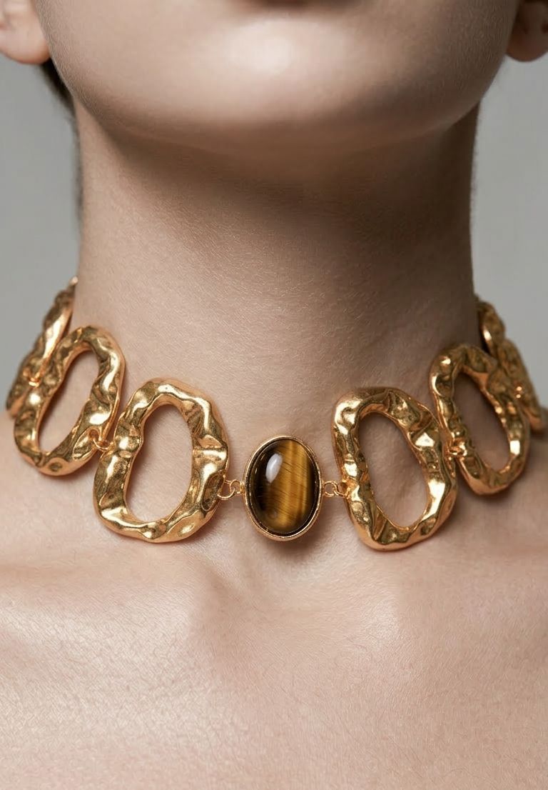 Choker Fênix - Olho de Tigre