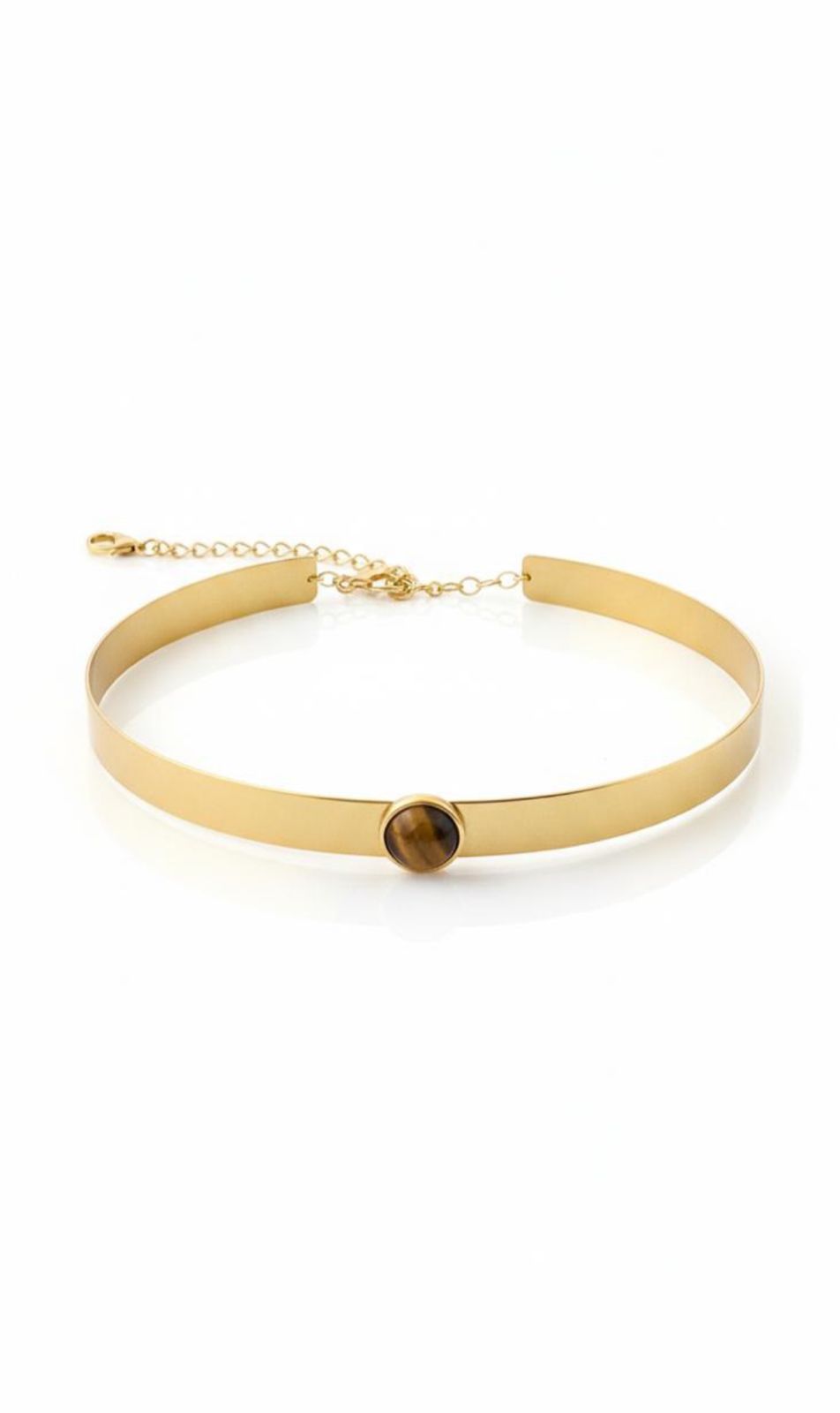 Choker Mimas - Pedra Olho de Tigre