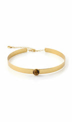 Choker Mimas - Pedra Olho de Tigre